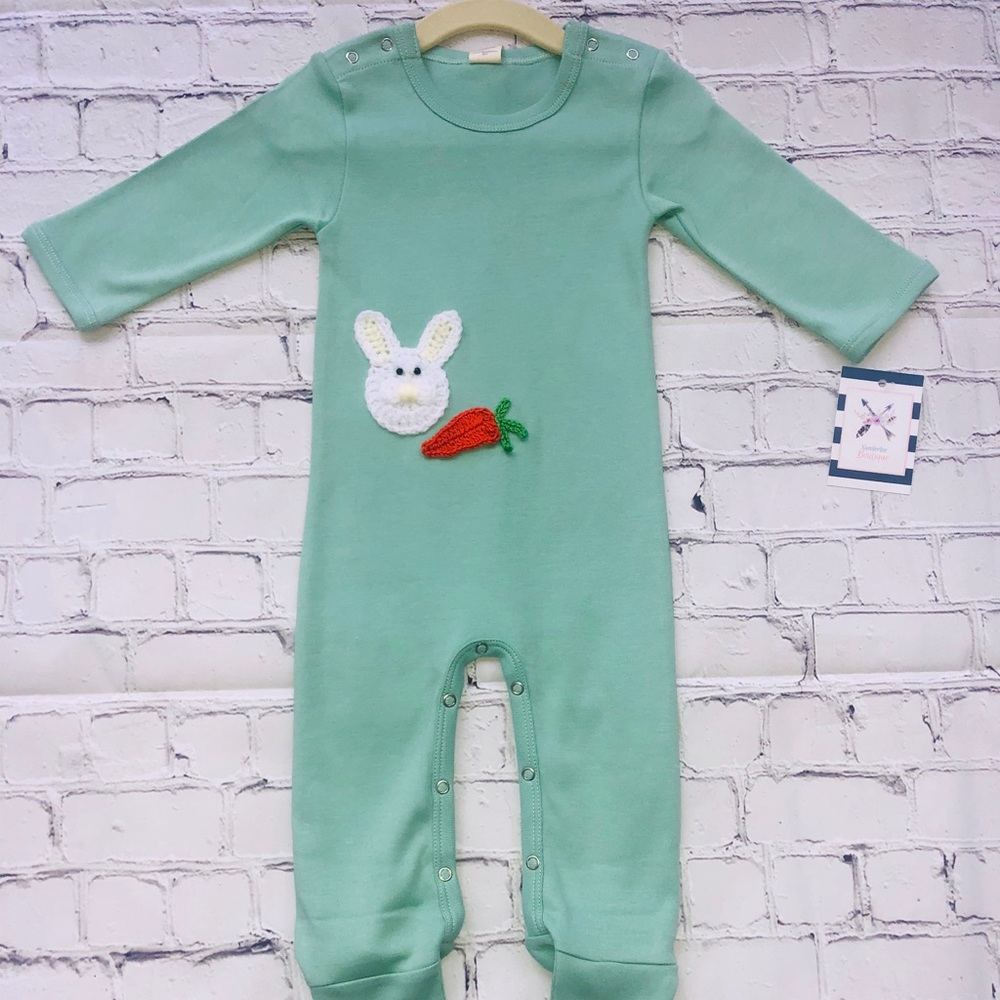 Unisex 6-9 month organic cotton customized footie